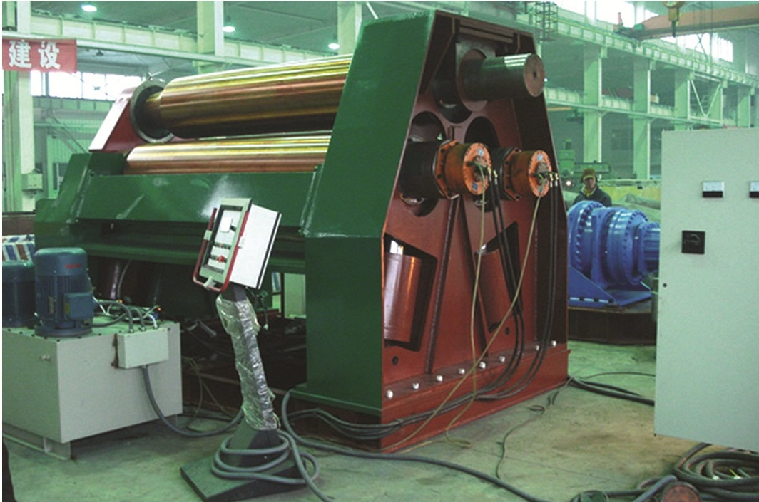 Mittlere und kleine hydraulische industrielle 3-Walzen-Plattenwalzmaschine